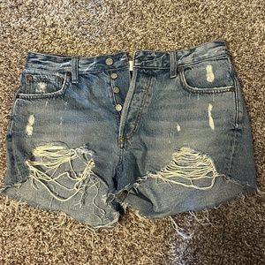 Distressed Jean Shorts